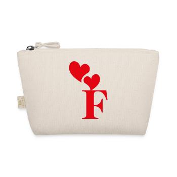 Lettre f cœur rouge - Trousse biologique - nature - Devant