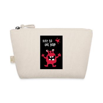 Poster Monster Nice Eat Halloween Funny Cool - Organic Pouch - nature - Front