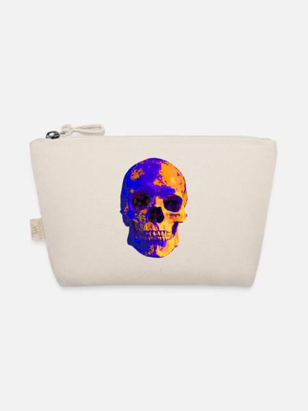Colorful Skull - Organic Pouch - nature - Front