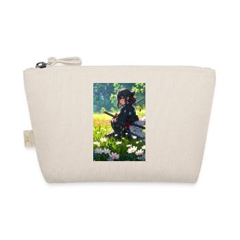 Samurai Anime Girl – Tradition meets elegance - Organic Pouch - nature - Front