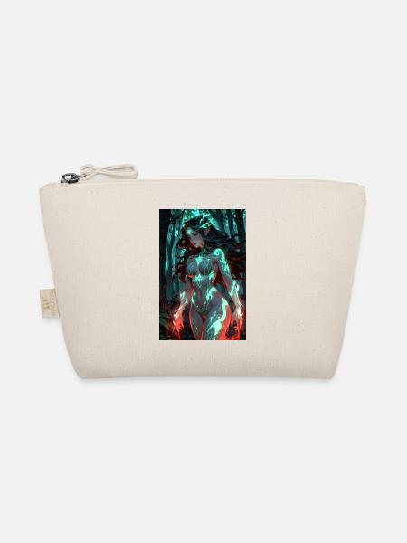 Anime Forest Spirit Girl Manga - Organic Pouch - nature - Front