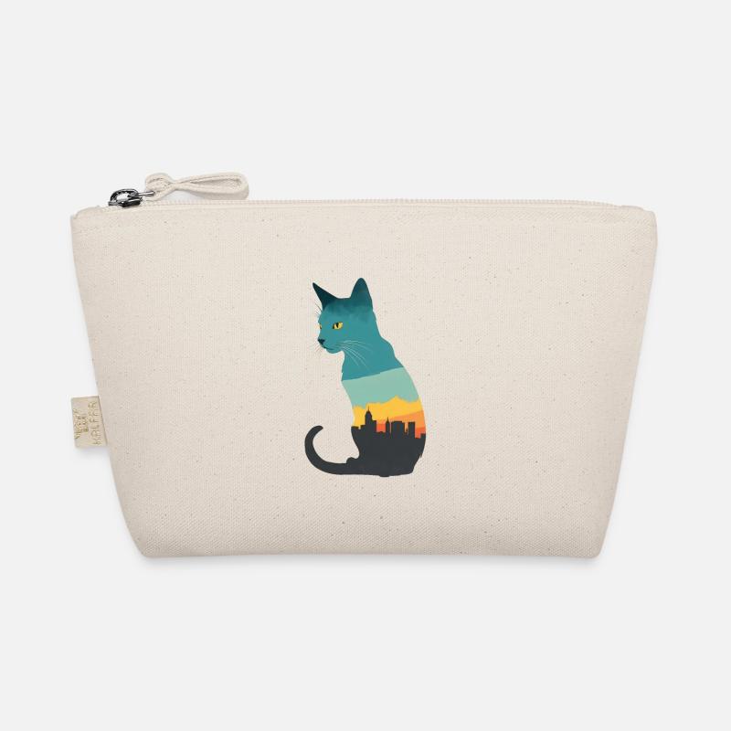 Silhouette d’un chat au flair urbain Trousse biologique