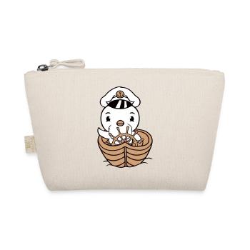 Petit oiseau canard bateau capitaine Drôle Mignon Mignon - Trousse biologique - nature - Devant