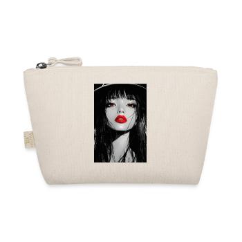 Red Lips Gothic Portrait - Organic Pouch - nature - Front