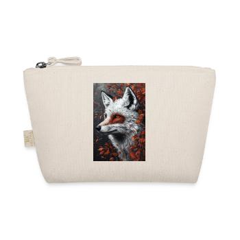 Fuchs Herbstporträt mit rotem Auge - Bio-Täschchen - Natur - Vorne