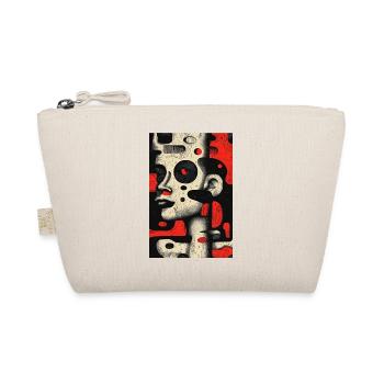 Abstract portrait with red accents - Organic Pouch - nature - Front
