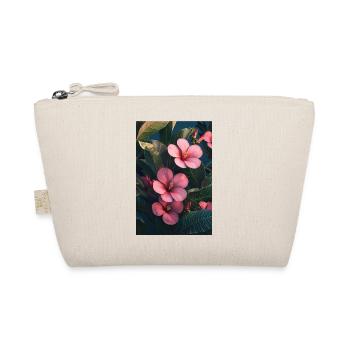 Hibiscus Pink Tropical Blossoms - Organic Pouch - nature - Front