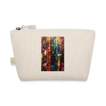 Colored Skull Panel Art - Organic Pouch - nature - Front
