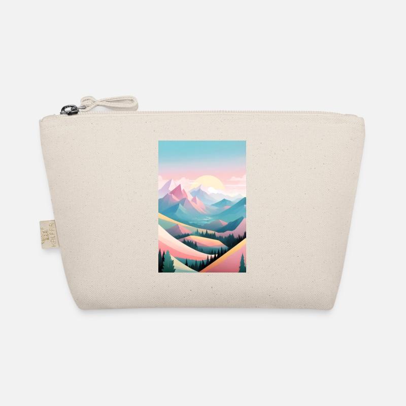 Mountain panorama in delicate colours - Horizont Berge Organic Pouch
