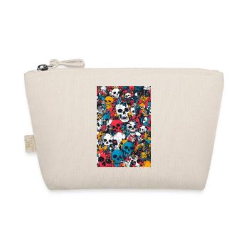 Colorful Skull Kaleidoscope - Organic Pouch - nature - Front