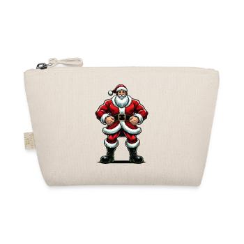 Santa Claus Cartoon - Organic Pouch - nature - Front