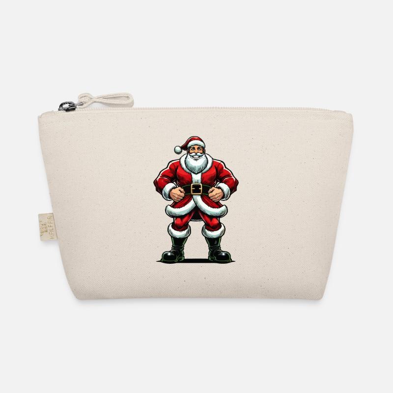 Weihnachtsmann Cartoon Bio-Täschchen