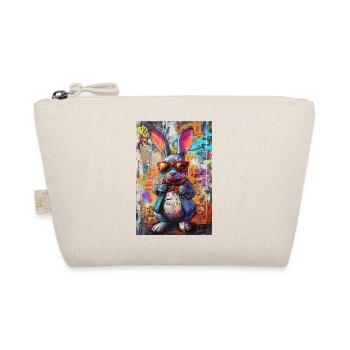 Bunter Graffiti Hase Sonnenbrille - Bio-Täschchen - Natur - Vorne