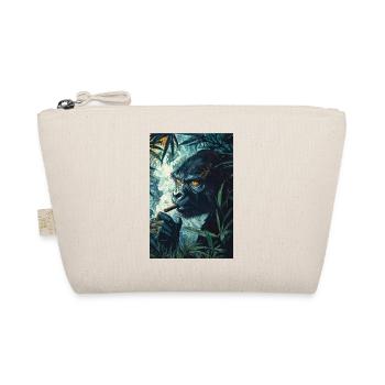 Jungle gorilla with cigarette smoke - Organic Pouch - nature - Front