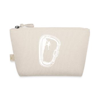 Silhouette de grimpeur en mousqueton - Trousse biologique - nature - Devant