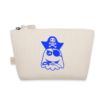 Pirate Ghost Funny Evil Ghost Halloween Fun - Organic Pouch - nature - Front
