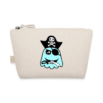 Pirate Ghost Funny Evil Ghost Halloween Fun - Organic Pouch - nature - Front