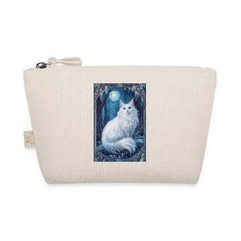 Cloudtail Cloud Tail Beautiful White Cat Winter - Organic Pouch - nature - Front