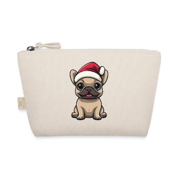 Buldog Français Chien Noël - Trousse biologique - nature - Devant