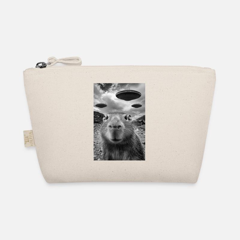 Lustiges Capybara Selfie UFOs Alien - Bio-Täschchen - Natur