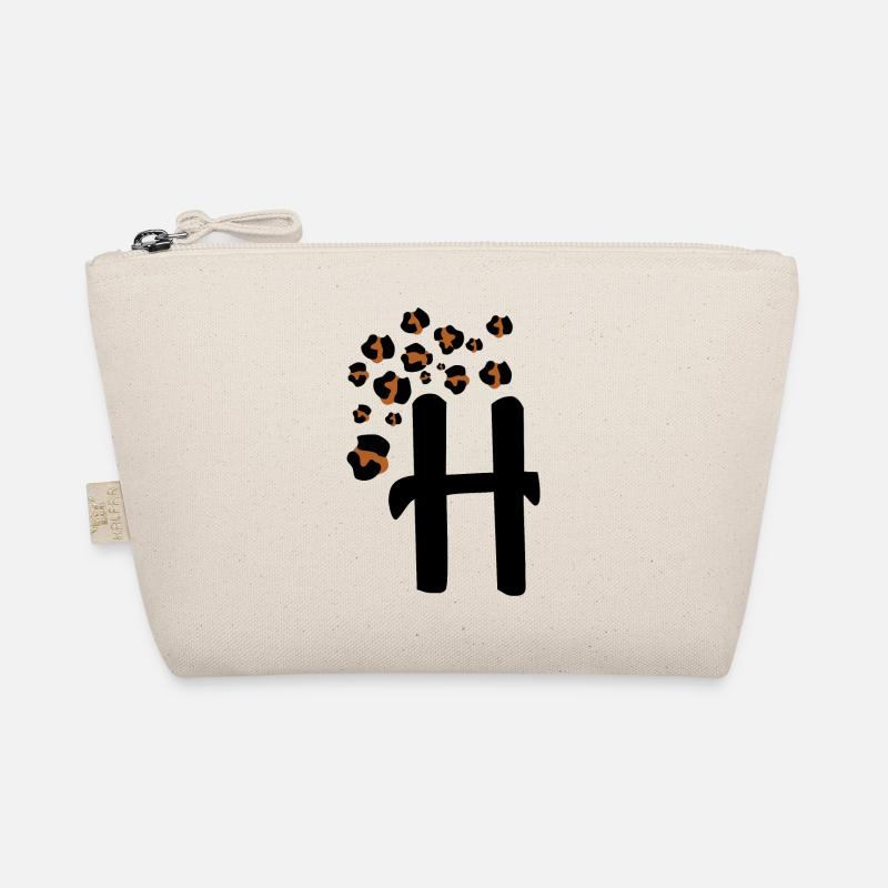 Letter h leopard print Organic Pouch