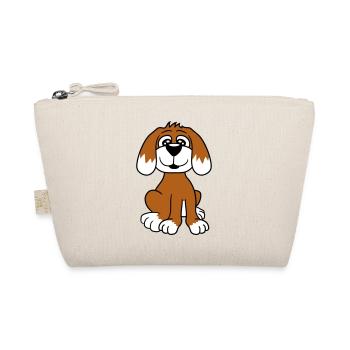 chien assis mignon petit chiot heureux animal de compagnie - Trousse biologique - nature - Devant