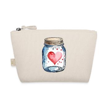 Verre plein de cœurs d’amour Aquarelles - Trousse biologique - nature - Devant