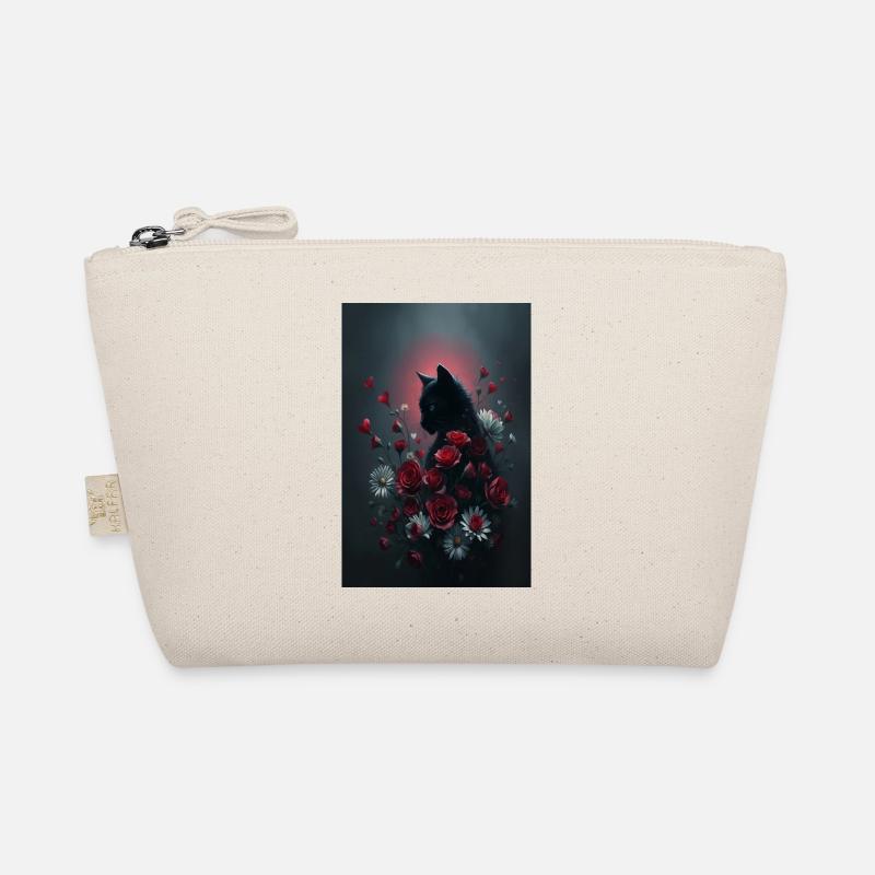 Cat with flowers Organic Pouch