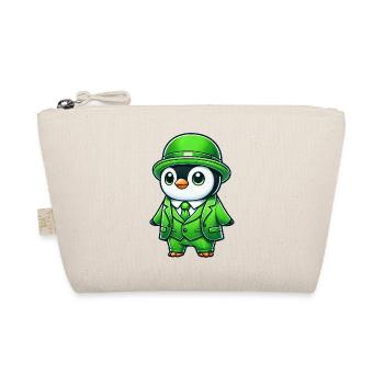 St. Patricks Day Pinguin süß grün Kostüm - Bio-Täschchen - Natur - Vorne