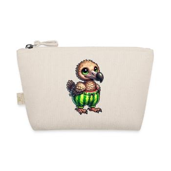 Whimsical dodo with watermelon funny fruity - Organic Pouch - nature - Front