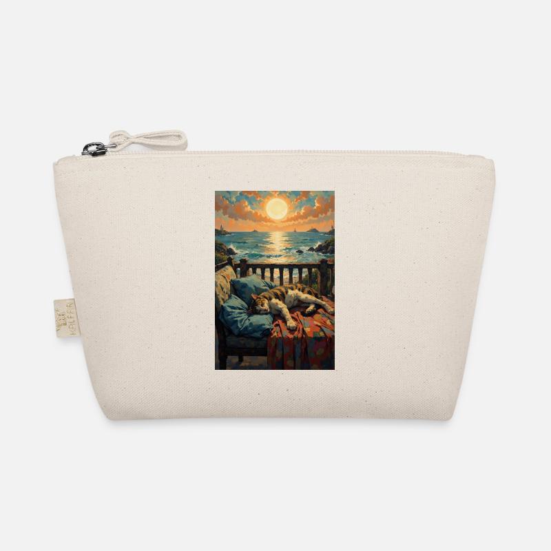 Schönes Bild einer ruhenden Katze Bio-Täschchen