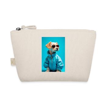 super cute dogs fashion victims – Maltese - Organic Pouch - nature - Front
