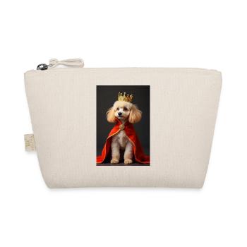 super cute dogs fashion victims – poodle Cavapoo - Organic Pouch - nature - Front
