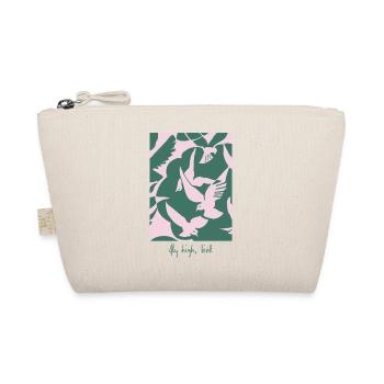 Fly High, Bird – Elegant Bird Design - Organic Pouch - nature - Front