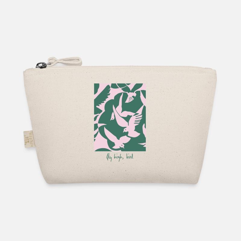 Fly High, Bird – Elegantes Vogel-Design - Bio-Täschchen - Natur