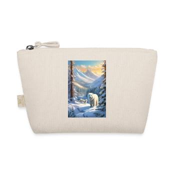 Arctic Polar Family in Snowy Peaks - Organic Pouch - nature - Front