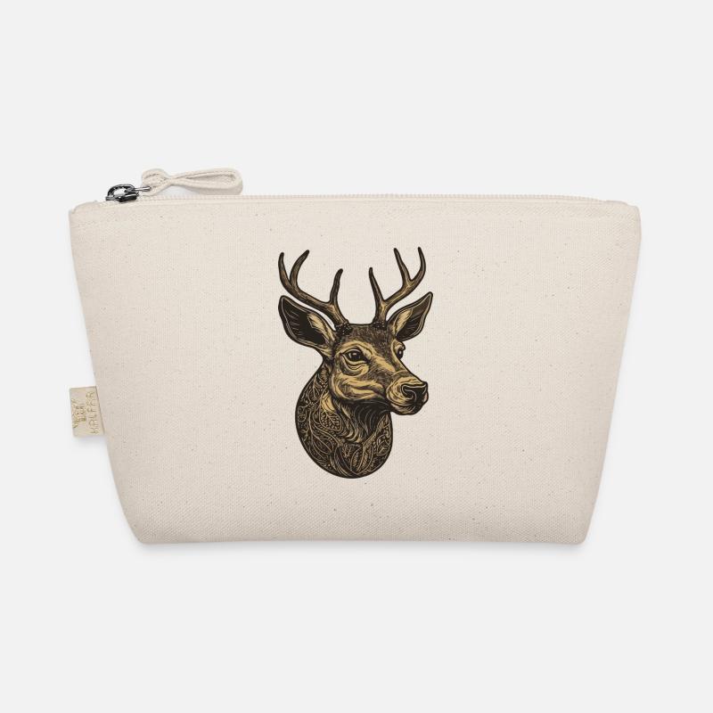 Hirsch Porträt Bio-Täschchen