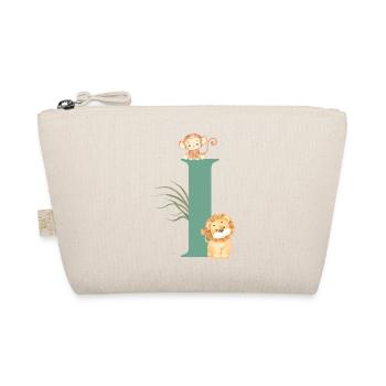 Letter i Green Jungle Animals - Organic Pouch - nature - Front