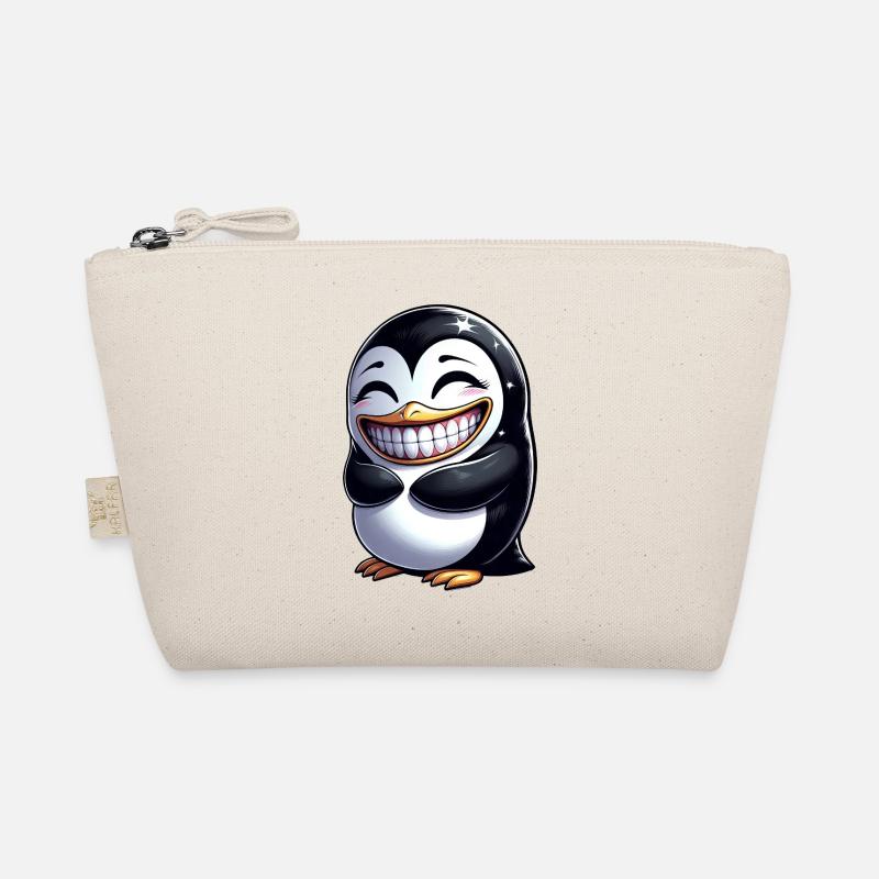 Cute Penguin Showing Teeth Cartoon Laughing Organic Pouch