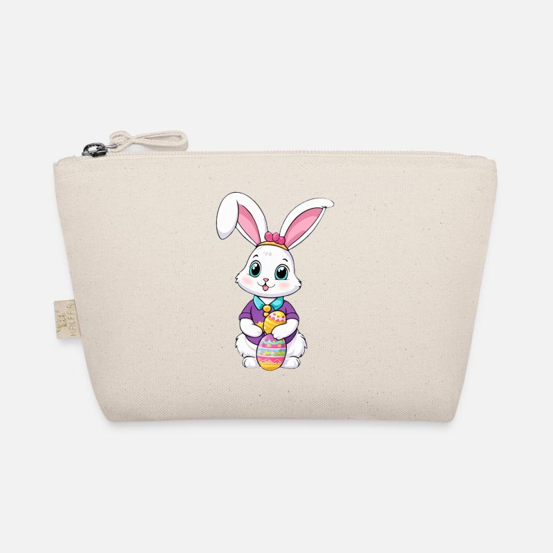 Osterhase mit Ostereiern - Bio-Täschchen - Natur