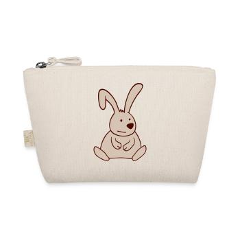 Bunny sits bored Boring chubby fat - Organic Pouch - nature - Front