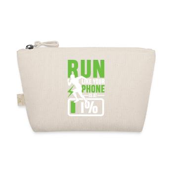 Run like your phone is 1 - Bio-Täschchen - Natur - Vorne
