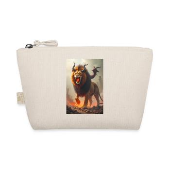 Chimera, three-headed monster, lion breathing fire - Organic Pouch - nature - Front