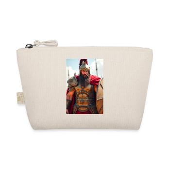 Ares, armored war god with crimson cape - Organic Pouch - nature - Front