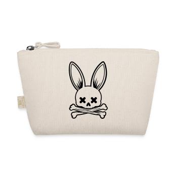 Hase Totenkopf Skelett - Bio-Täschchen - Natur - Vorne