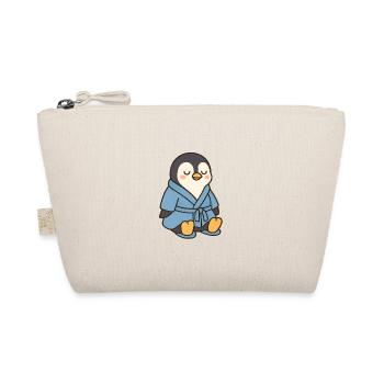 Pinguin im Bademantel - Bio-Täschchen - Natur - Vorne