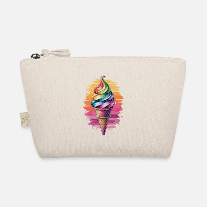 Buntes Eiscreme-Kunstwerk Bio-Täschchen