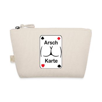 Arsch Karte Wortwitz Print - Bio-Täschchen - Natur - Vorne