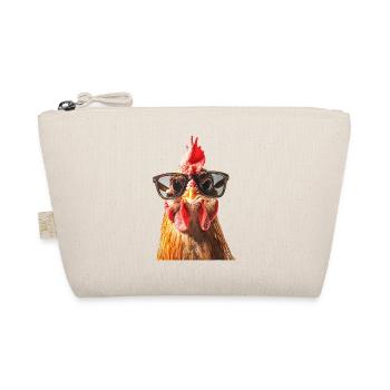 Stilvolles Huhn mit Sonnenbrille - Bio-Täschchen - Natur - Vorne