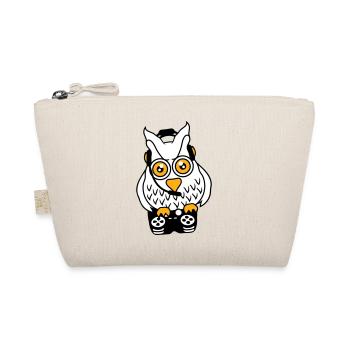 Gamer Owl Gaming Player Controller Headset Fun - Organic Pouch - nature - Front